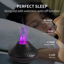 Load image into Gallery viewer, Kinscoter Volcanic Aroma Diffuser Essential Oil Lamp 130ml USB Portable Air Humidifier with Color Flame Night Light
