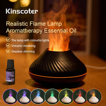 Load image into Gallery viewer, Kinscoter Volcanic Aroma Diffuser Essential Oil Lamp 130ml USB Portable Air Humidifier with Color Flame Night Light
